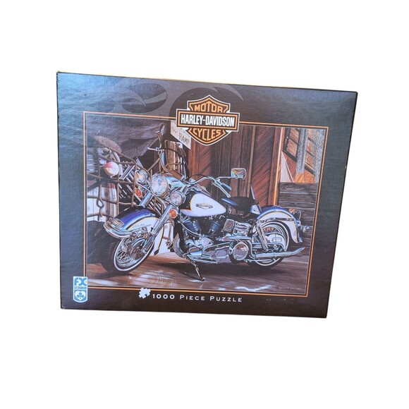 2003 Harley Davidson Puzzle 1000 Piece Catch Of The Day Scott Jacobs Complete - Picture 8 of 12
